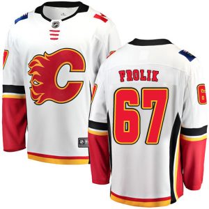 Herren Calgary Flames Eishockey Trikot Michael Frolik #67 Breakaway Weiß Fanatics Branded Auswärts